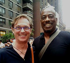 Richard Thomas (left) with opera star Stacey Robinson in 2014