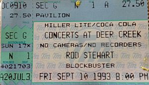 Rod Stewart concert ticket - 1993 - Stierch