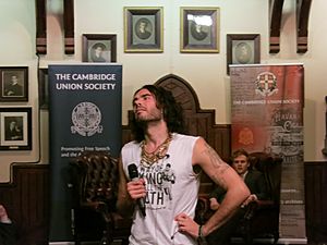 Russell Brand at the Cambridge Union Society