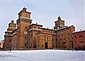 Saint Micheal Estense's Castle during winter