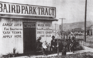 Sales office for Baird Park,, Los Angeles County, 1905