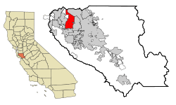 Location in Santa Clara County and the State of California