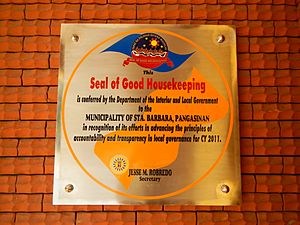 Seal of Good Housekeeping plaque Santa Barbara Pangasinan