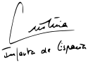 Infanta Cristina's signature