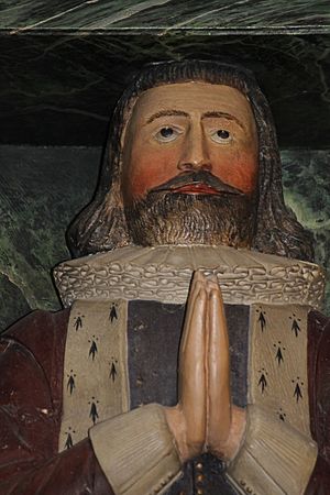 Sion Trevor - John Trevor (1563–1630) memorial St Cynfarch Ch, Hope, Flintshire Cymru Wales 08