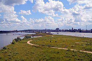 Nijmegen city view from the north-west