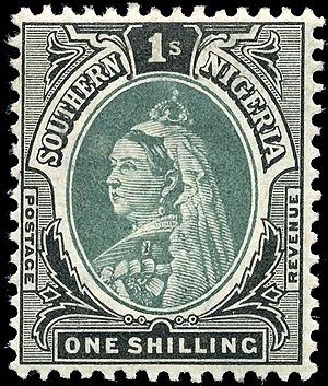 Stamp Southern Nigeria 1901 1sh