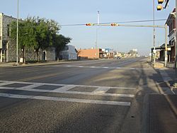U.S. Highway 87 as it passes through Sterling City, Texas