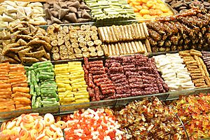 Sweets on Spice Bazaar in Istanbul 07