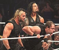The Shield at the post-WrestleMania Raw in 2014