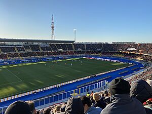The Via Del Mare stadium in Lecce during a Serie A match between Lecce and SPAL Ferrara in February 2020