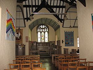 The nave and sanctuary of Eglwys St Gallgo, Llanallgo - geograph.org.uk - 1191385