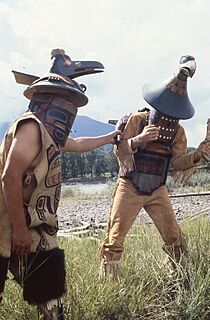 Tlingit warrior re-enactment
