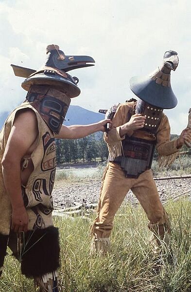 Tlingit warrior re-enactment