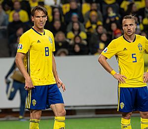 UEFA EURO qualifiers Sweden vs Spain 20191015 Albin Ekdal and Pierre Bengtsson