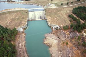 USACE Ferrells Bridge Dam spillway