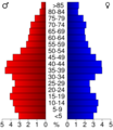 USA Clinton County, Illinois age pyramid