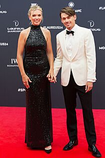 25th Laureus World Sports Awards - Red Carpet - Alex de Minaur, Katie Boulter - 240422 185559-2