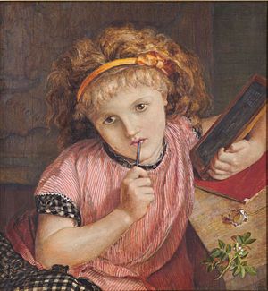 A Deep Problem 9 and 6 make - by Catherine Madox Brown, 1875