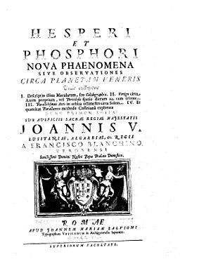 Bianchini, Francesco – Hesperi et Phosphori nova phaenomena, 1728 – BEIC 13224