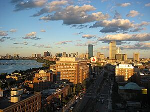 Boston at sunset