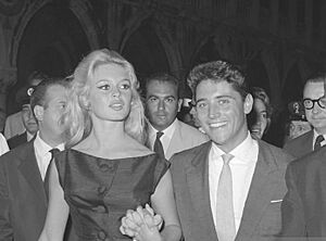Brigitte Bardot and Sacha Distel in Italy 1958