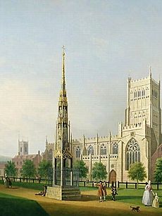 Bristol High Cross and Cathedral by Samuel Scott