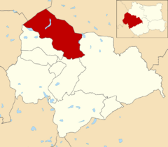 Calderdale UK parish map highlighting Wadsworth