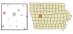 Location of Arcadia, Iowa