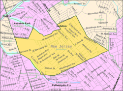 Census Bureau map of Audubon, New Jersey