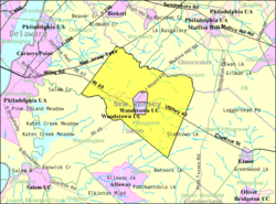 Census Bureau map of Pilesgrove Township, New Jersey