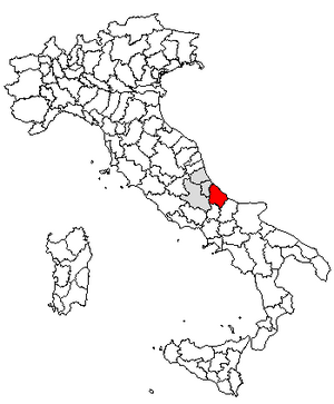 Location of Province of Chieti