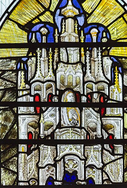 Cirencester, St John the Baptist church, medieval stained glass (45283165122)