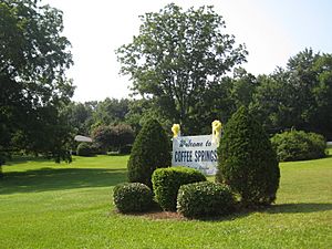 Welcome sign in Coffee Springs