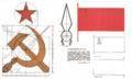 Construction sheet of the flag of the Soviet Union