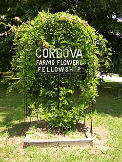 Cordova Farms Flowers Fellowship sign