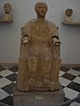 DSC00426 - Statua cineraria etrusca - Proserpina-defunta con melagrana- Foto G. Dall'Orto