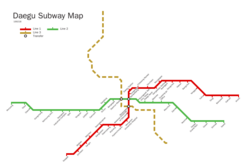 Daegu subway linemap en