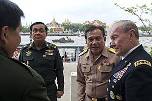 Defense.gov News Photo 120605-D-VO565-014 - Chairman of the Joint Chiefs of Staff Gen. Martin E. Dempsey talks with Thailand s Joint Chiefs during a visit to Bangkok Thailand on June 5 2012