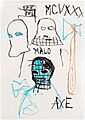 Drawing by Jean-Michel Basquiat, (Axe-Rene) 1982