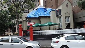 Espie Dods House, front view, following storm damage to roof, 2015.JPG
