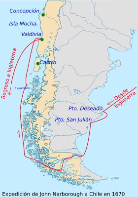 Expedicion de Narborough a Chile