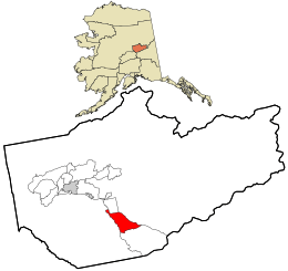 Location within Fairbanks North Star Borough and the state of Alaska