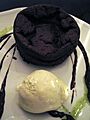Flourless Chocolate Cake with Bourbon Vanilla Ice Cream