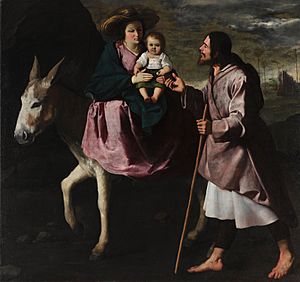 Francisco de Zurbarán, The Flight into Egypt, late 1630s. Oil on canvas, Seattle Art Museum