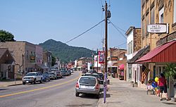 Elk Street (West Virginia Route 4) in downtown Gassaway in 2007