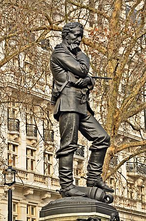 General Charles George Gordon statue, Embankment, London (2)