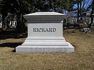 George (Tex) Rickard Tombstone in Woodlawn Cemetery