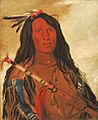 George Catlin - Né-hee-ó-ee-wóo-tis, Wolf on the Hill, Chief of the Tribe - 1985.66.143 - Smithsonian American Art Museum