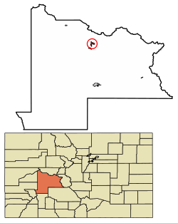 Location of Mount Crested Butte in Gunnison County, Colorado.